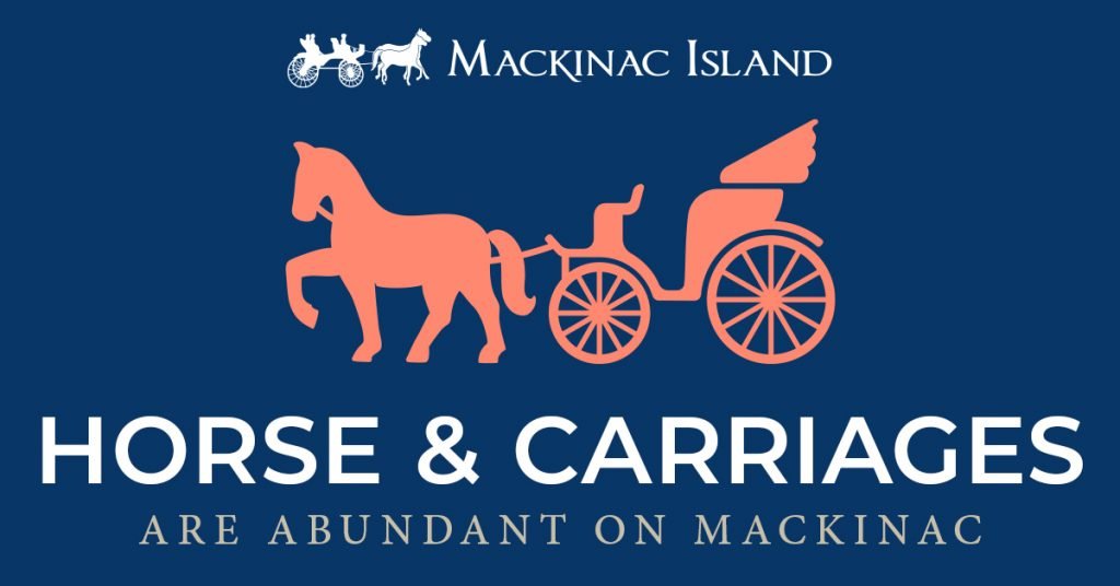Horse and carriage is a popular way of getting around Michigan's historic, car-free Mackinac Island.
