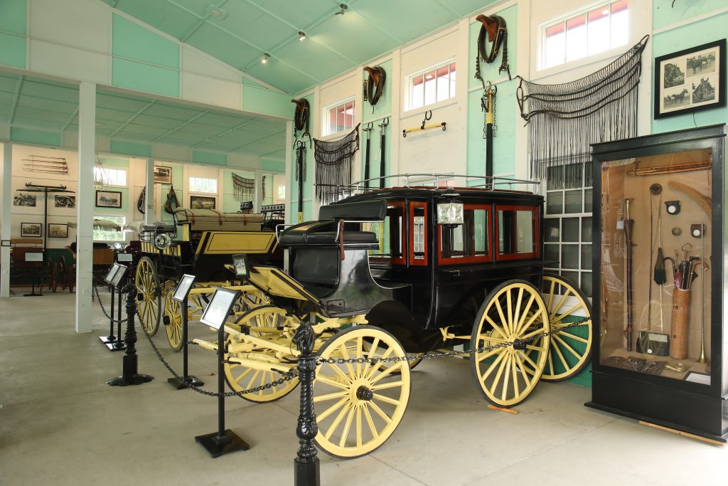 Surrey Hill on Mackinac Island is a horse-drawn carriage tour stop where you can explore a carriage museum.