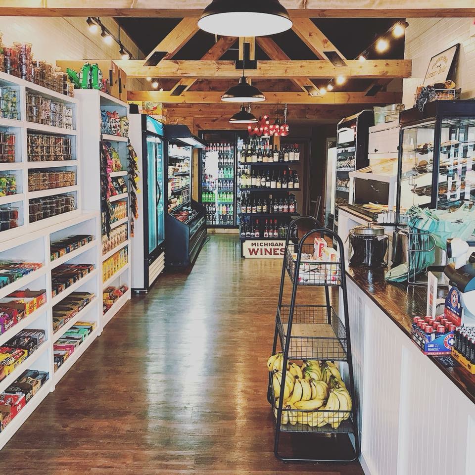 Grocery aisle on Mackinac Island in Doud’s Market & Deli, which dates to 1884 and is America’s oldest grocery store.