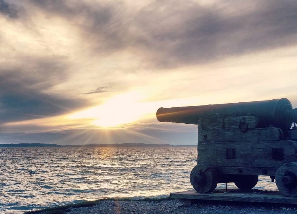 View Next To Cannon From British Landing Looking Into Waters Surrounding Mackinac Island