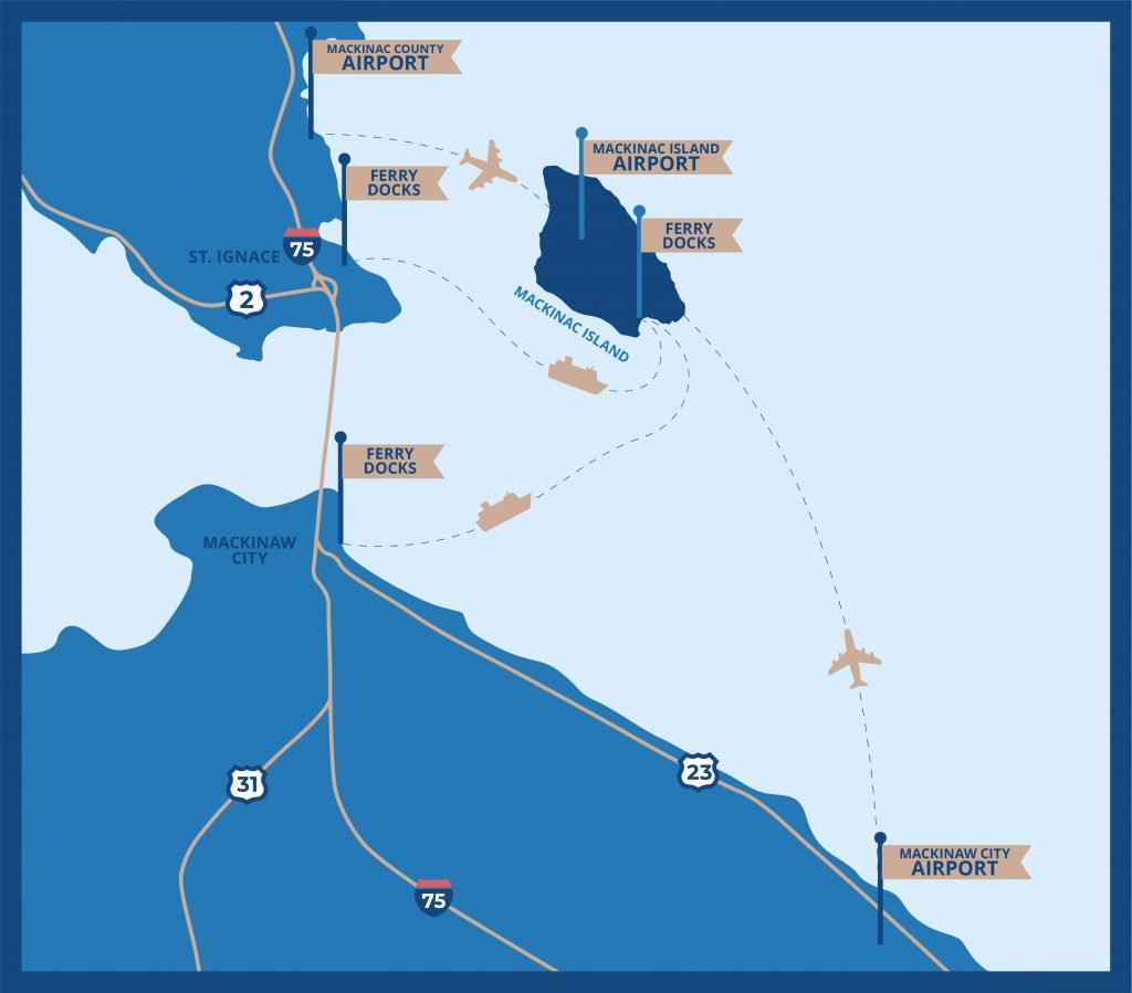 Transportation Map To Mackinac Island Mackinac Island Tourism Bureau   Transportation Map To Mackinac Island 1024x899 